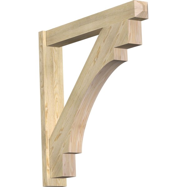 Ekena Millwork Merced Craftsman Rough Sawn Outlooker, Douglas Fir, 6"W x 40"D x 40"H OUT06X40X40MRC04RDF - main